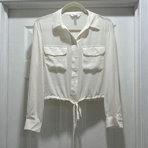 Cream sheet Button up